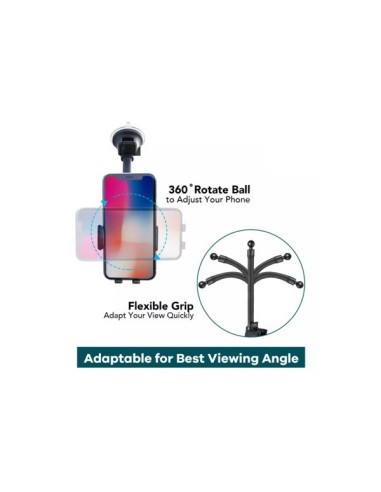 Magnetic car phone holder with suction cup for...