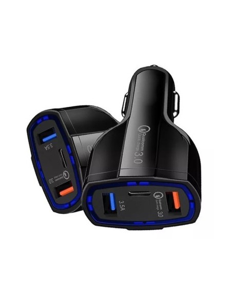 Φορτιστής αυτοκινήτου 12-24V Fast Charge με θύρα USB, PD(Type-C) και QC3.0 - BK350