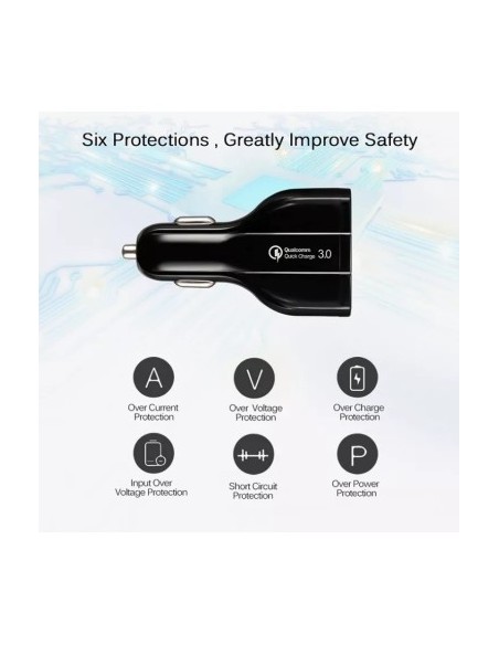 Φορτιστής αυτοκινήτου 12-24V Fast Charge με θύρα USB, PD(Type-C) και QC3.0 - BK350
