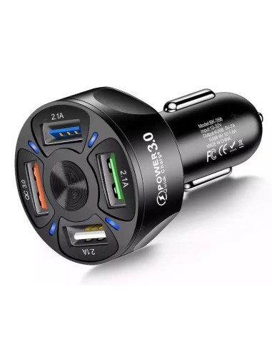 Autós töltő 12-24V Gyors Töltés USB porttal és QC3.0 - BK358