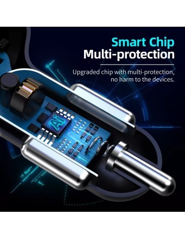 Autós töltő 12-24V Gyors Töltés USB porttal és...