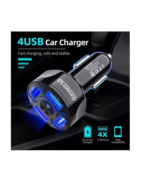 Car charger 12-24V Fast Charge with USB port and QC3.0 - BK358