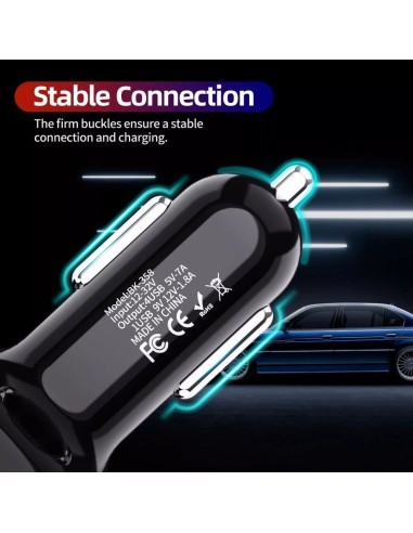 Autós töltő 12-24V Gyors Töltés USB porttal és...