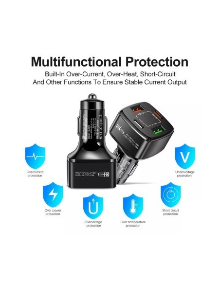 Φορτιστής αυτοκινήτου 12-24V Fast Charge με θύρα PD 20W και QC3.0 18W - BK365-BLACK