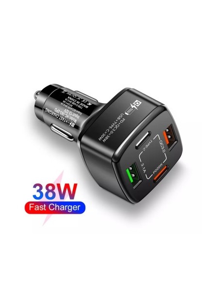 Φορτιστής αυτοκινήτου 12-24V Fast Charge με θύρα PD 20W και QC3.0 18W - BK365-BLACK