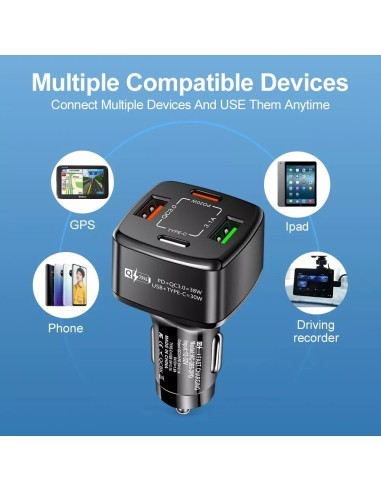 Φορτιστής αυτοκινήτου 12-24V Fast Charge με...