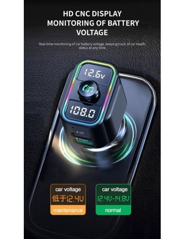 FM Modulator 12-24V Bluetooth 5.0 with car...