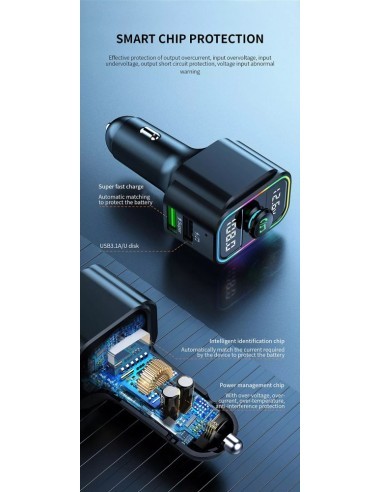 FM Modulator 12-24V Bluetooth 5.0 with car...