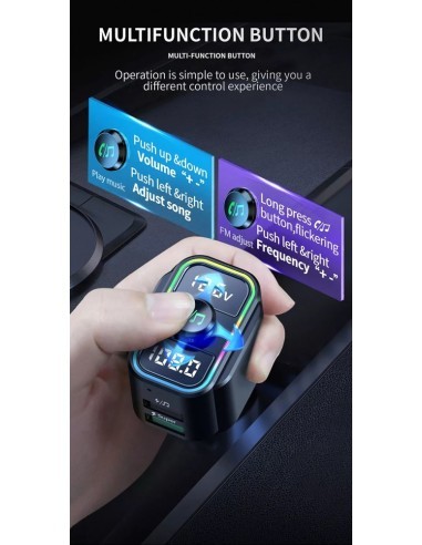 FM Modulator 12-24V Bluetooth 5.0 autós töltő...