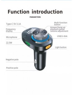 FM Modulator 12-24V Bluetooth 5.0 with car charger... 2