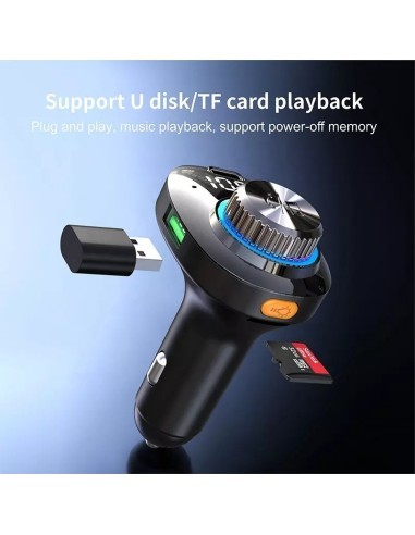 FM Modulator 12-24V Bluetooth 5.0 with car...
