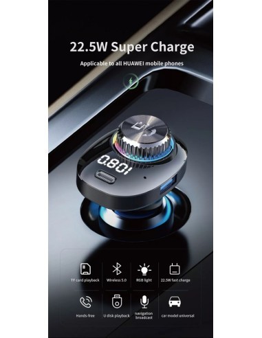 Modulator FM 12-24V Bluetooth 5.0 με λειτουργία...