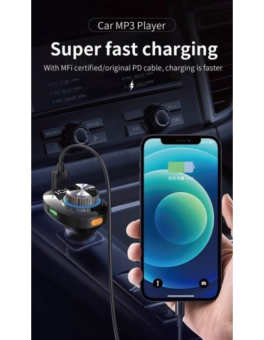 Modulator FM 12-24V Bluetooth 5.0 με λειτουργία...