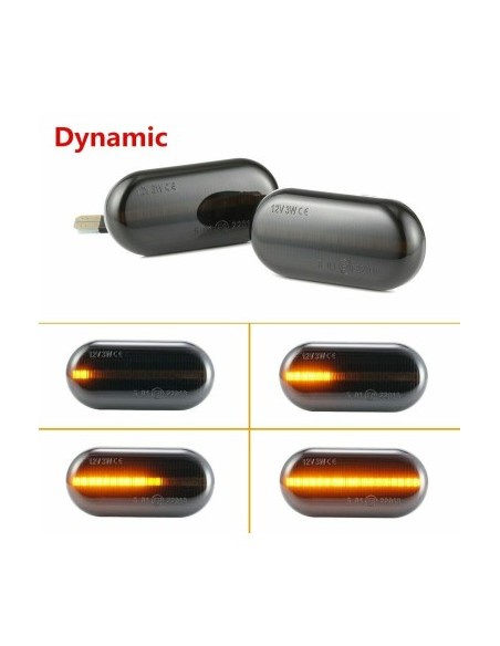 Set of 2 Dynamic Wing Turn Signals for Dacia Duster, Lodgy, Dokker
