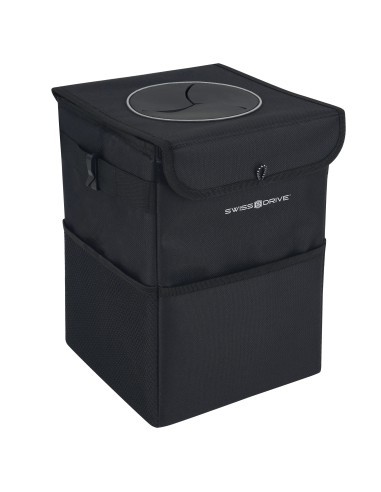 Car trash can with lid, storage pockets,...