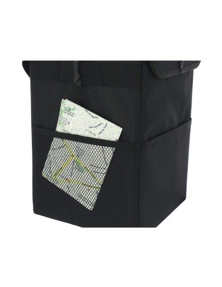 Car trash can with lid, storage pockets, foldable, 12L, 20 x 20 x 30 cm, Swiss Drive