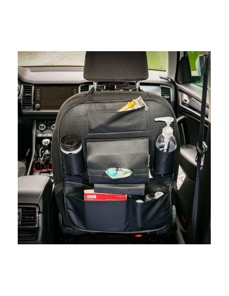 Multi-functional black car seat organizer Mega drive