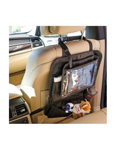 Chair back organizer with tablet holder, CAR+