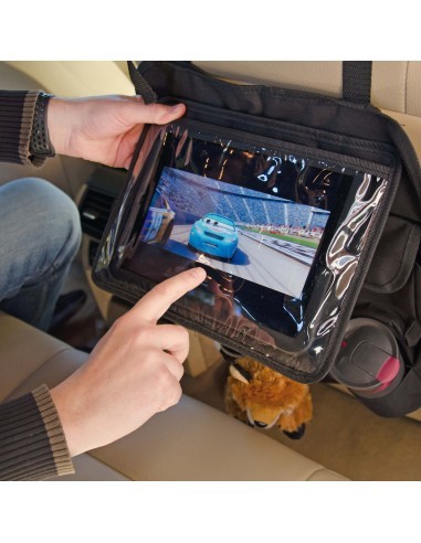Chair back organizer with tablet holder, CAR+
