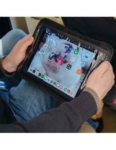 Chair back organizer with tablet holder, CAR+