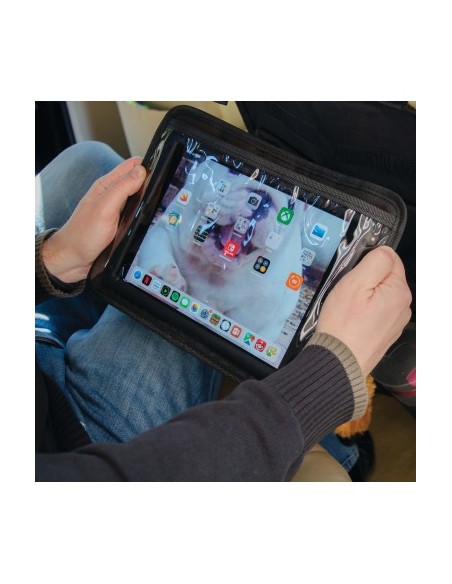 Chair back organizer with tablet holder, CAR+