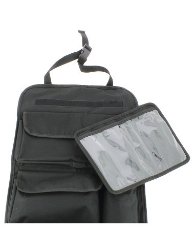 Chair back organizer with tablet holder, CAR+