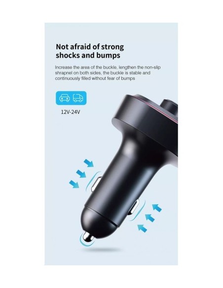 FM Modulator 12-24V Bluetooth 5.0 with car charger Fast Charge function - C20