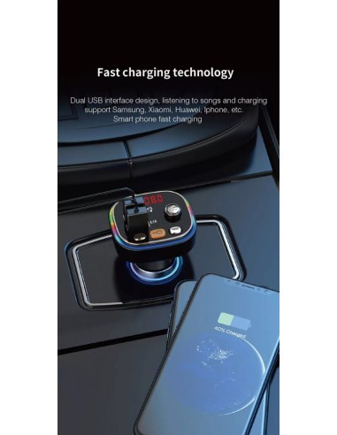 FM Modulator 12-24V Bluetooth 5.0 with car...