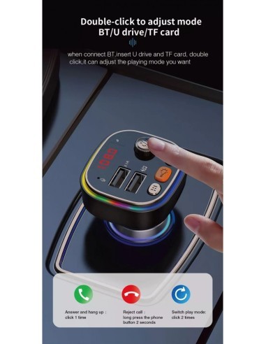 FM Modulator 12-24V Bluetooth 5.0 with car...