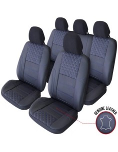 Exclusive Leather Queen Black Chair Cover Set Umb-B,...
