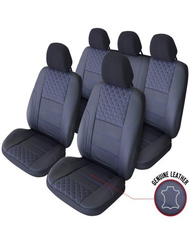 Exclusive Leather Queen Black Chair Cover Set...