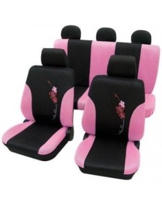 Universal Seat Covers Set Flower Petex Pink