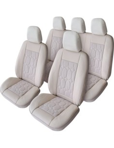 Exclusive Leather és Alcantara Bej Szék Huzat Készlet,...