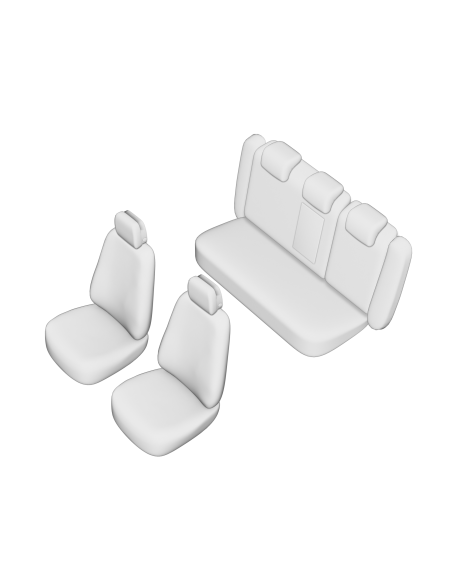 Seat Cover Set for Audi A6 (C7) 2012- (Split Rear Seat) with L-Shaped Rear Headrests
