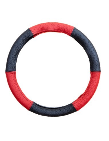 Genuine Leather Perforated Steering Wheel Cover...