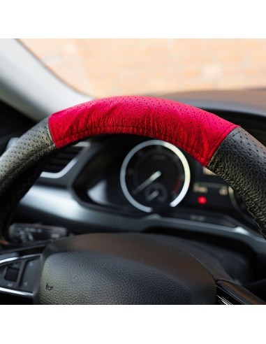 Genuine Leather Perforated Steering Wheel Cover...