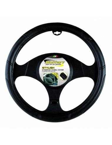 Bottari Black Eco Leather Steering Wheel Cover...