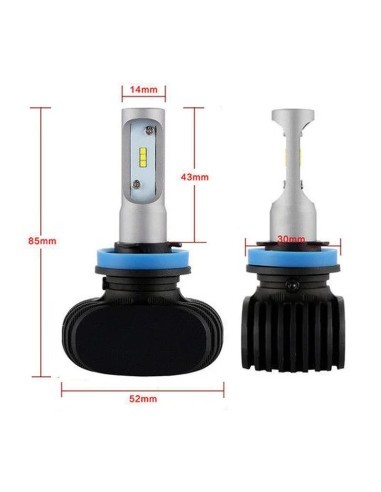 Set 2 LED H11 CSP Canbus, Power 25W, brightness...