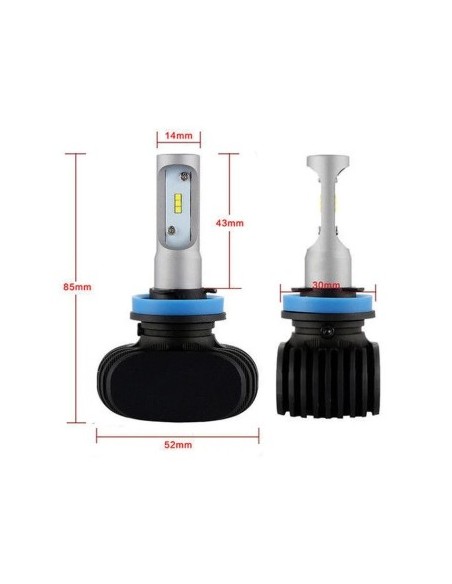 Set 2 LED H11 CSP Canbus, Power 25W, brightness 4000 Lm, 12v-24v