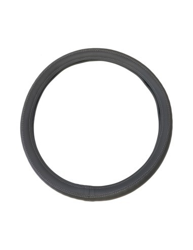 Gray Eco-Leather Steering Wheel Cover 40-42 Cm