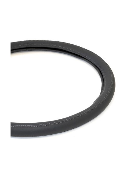 Gray Eco-Leather Steering Wheel Cover 40-42 Cm
