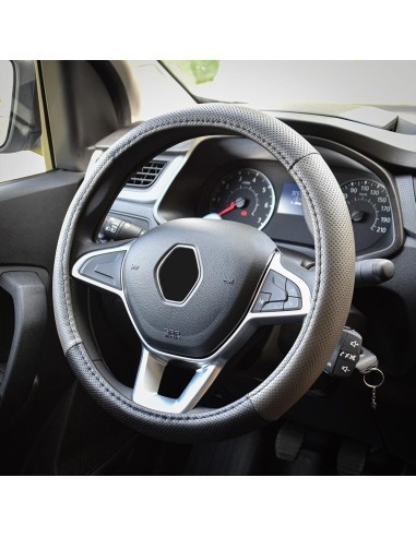 Black and Grey Steering Wheel Cover 37-39cm,...
