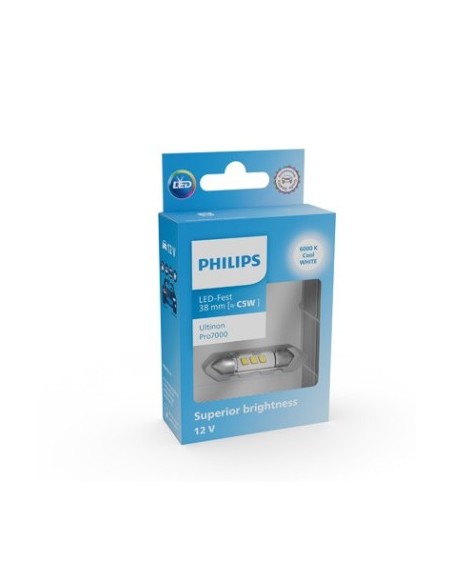 Led auto Alb C5w sofit Philips Ultinon Pro7000 SL 38 mm