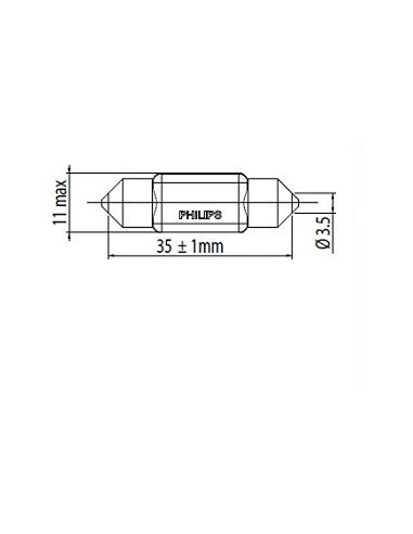 Led auto Alb C5w sofit Philips Ultinon Pro7000...