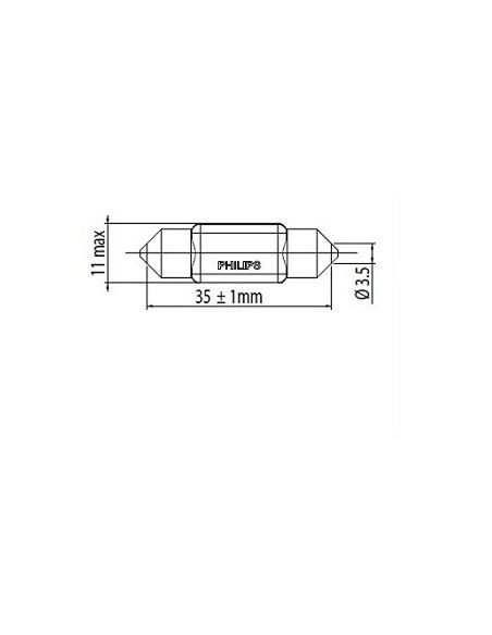 Led auto Alb C5w sofit Philips Ultinon Pro7000 SL 38 mm
