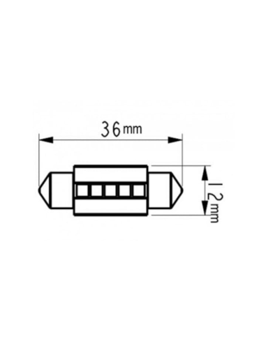 Led Auto Sofit 36mm Canbus 6 SMD Epistar 3030...