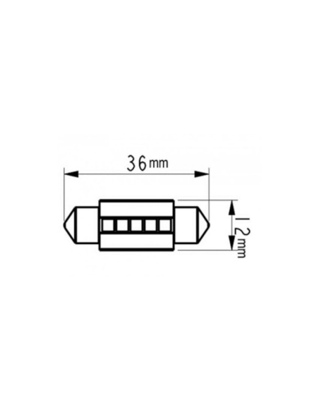 Led Auto Sofit 36mm Canbus 6 SMD Epistar 3030 fara polaritate - BTLE5015-36MM
