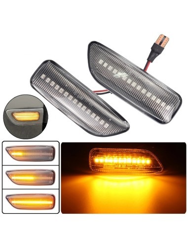 Set of 2 Dynamic LED Wing Indicators with Clear...