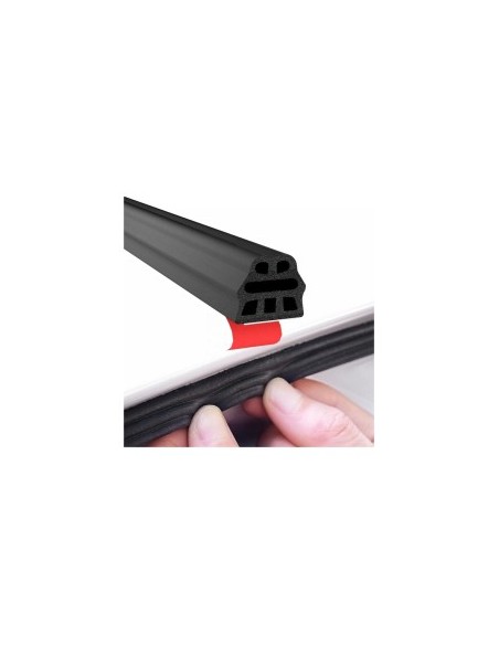 Universal triple profile car weatherstrip roll 4.3 m, self-adhesive