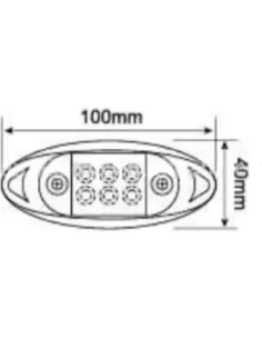 24V Red LED Side Lamp 2